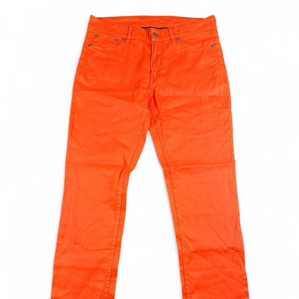 Ralph Lauren Purple Label Women’s 160‎ Slim Linen Denim Orange Pants 30x28